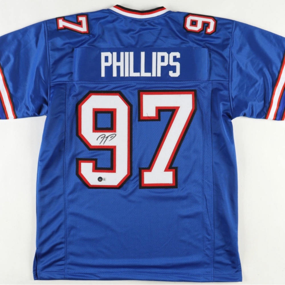 JORDAN PHILLIPS SIGNED AUTOGRAPHED PRO STYLE XL CUSTOM JERSEY BECKETT QR